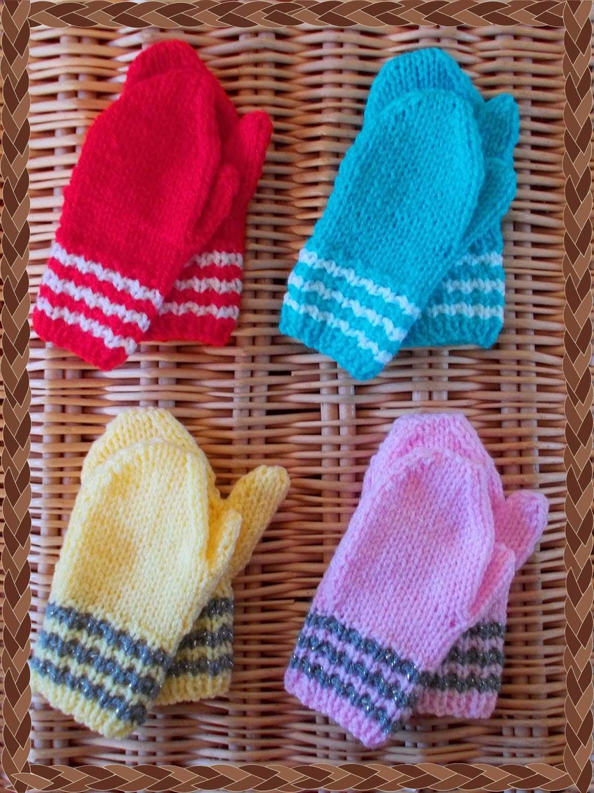Childrens mittens knitting pattern