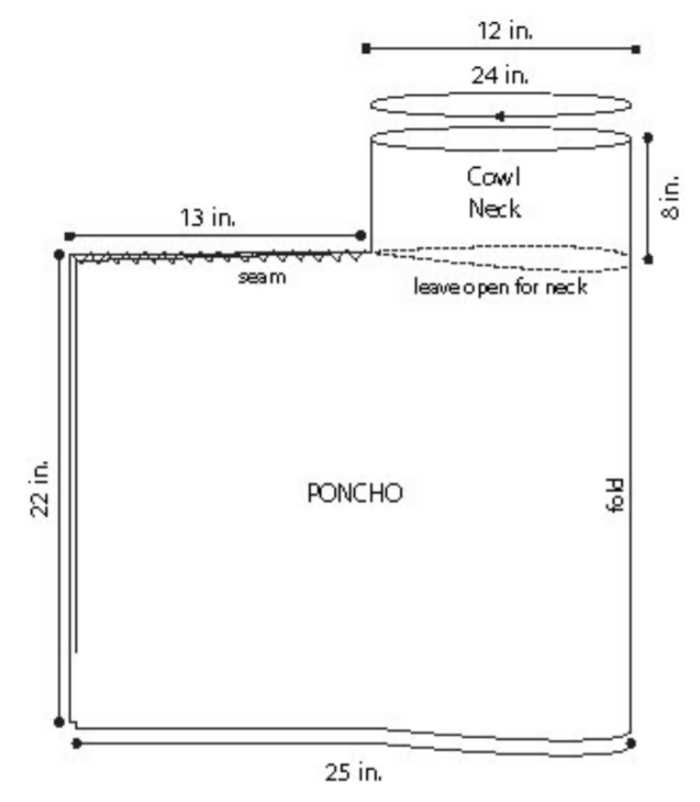 Free easy knit ruana pattern