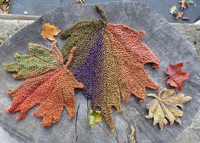 Maple leaf knitting pattern free