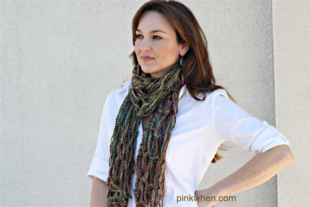 Basic knit infinity scarf pattern