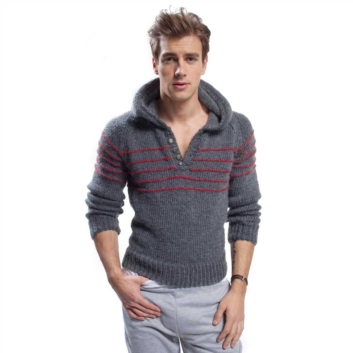 Mens knitted hoodie pattern free