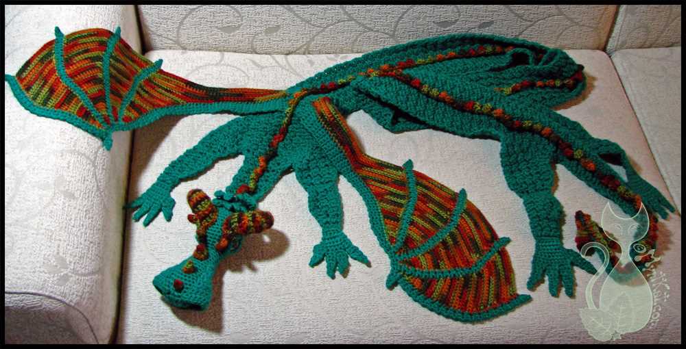 Dragon wing scarf knitting pattern