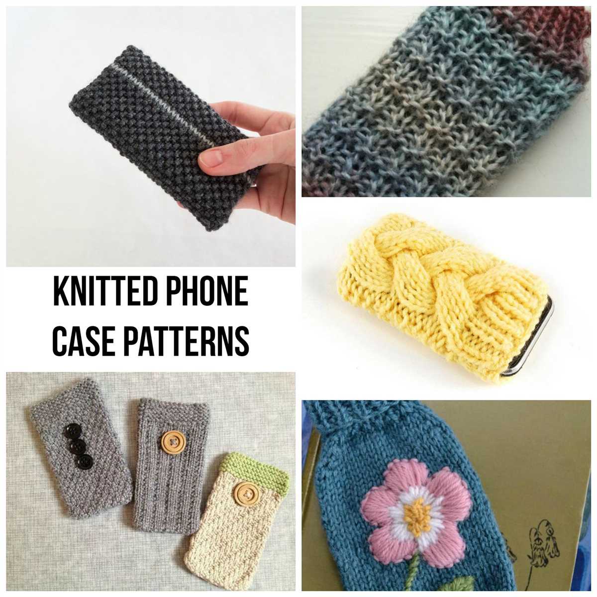 Knitted cell phone cover pattern