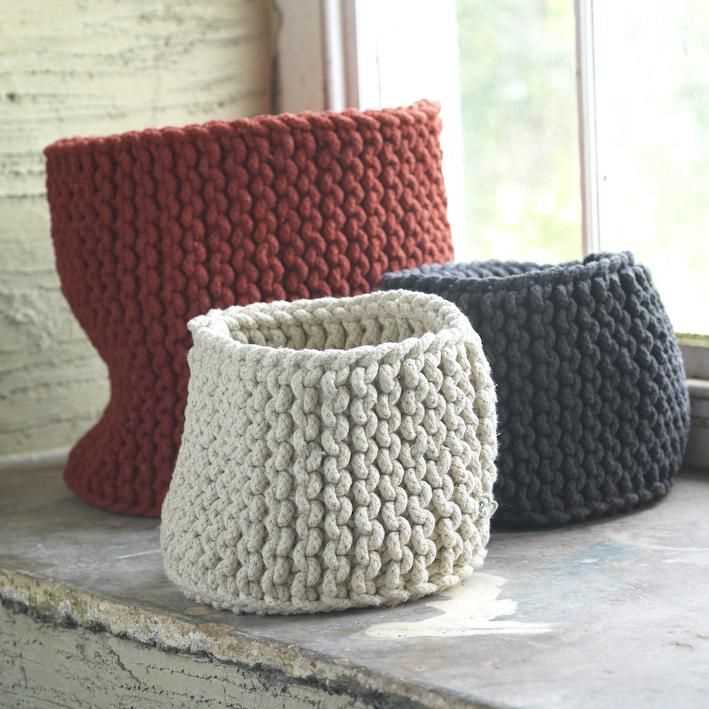 Knit storage bin pattern