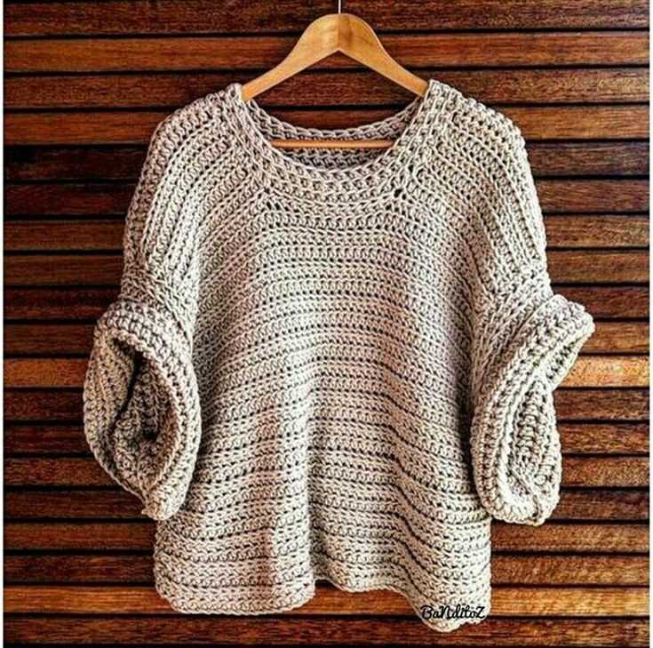 Oversized tunic knitting pattern