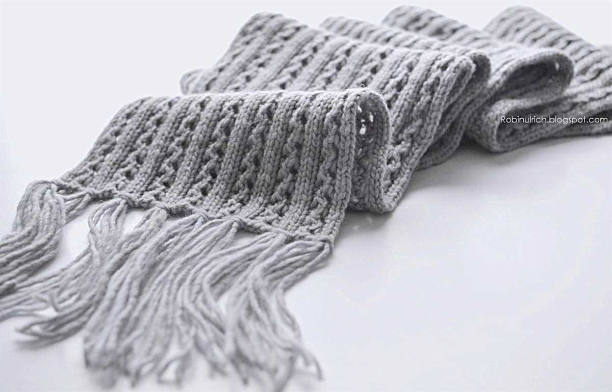 Drifted pearls scarf knitting pattern