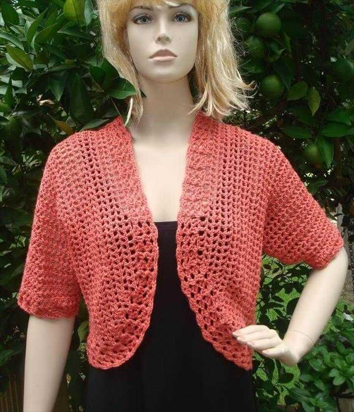 Knitting pattern for shrug