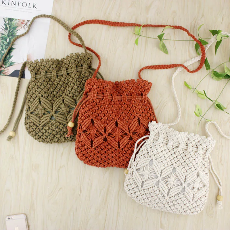 Knit string bag pattern