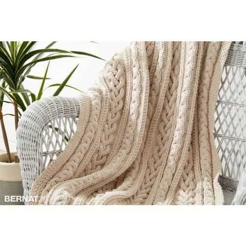 Cable throw knitting pattern