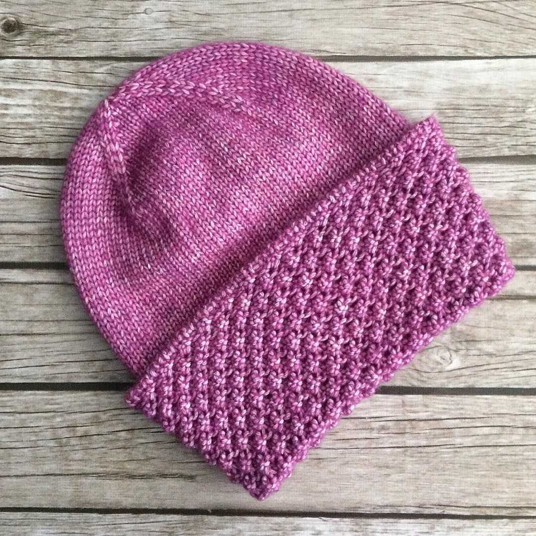 Double layer knitted hat pattern