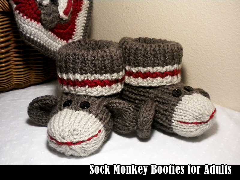 Sock monkey slippers knitting pattern free