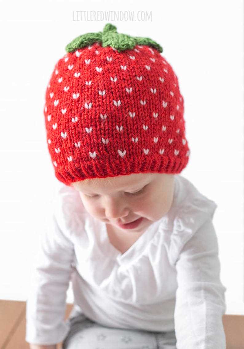 Strawberry knit hat pattern