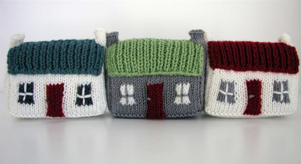 Knitted house pattern