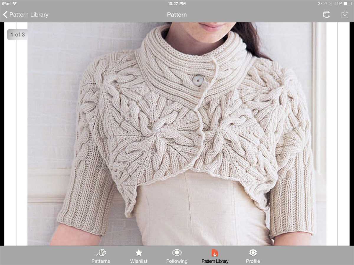 Bolero knitting pattern free download