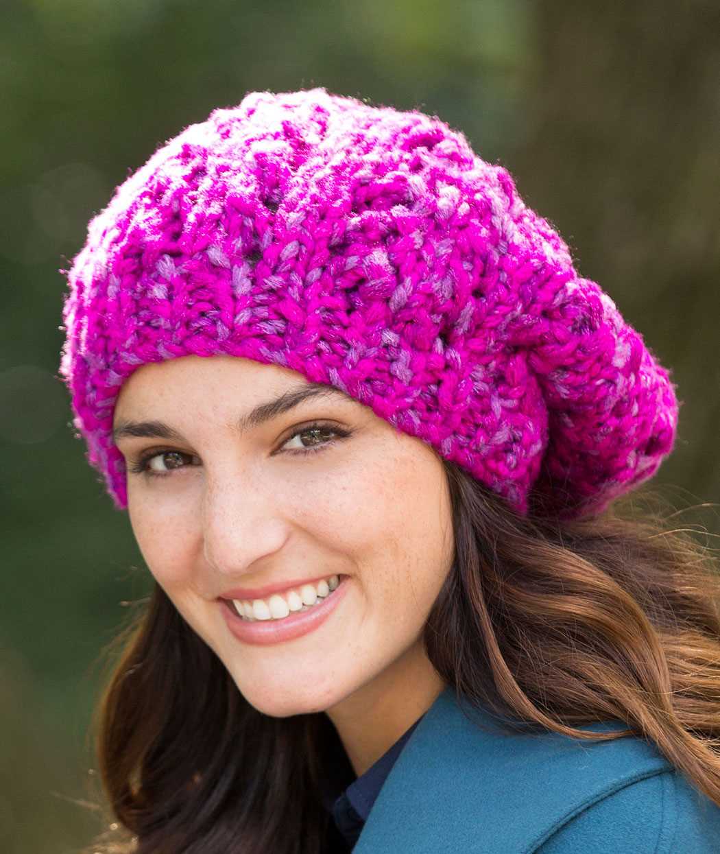 Bulky yarn slouchy hat pattern knit