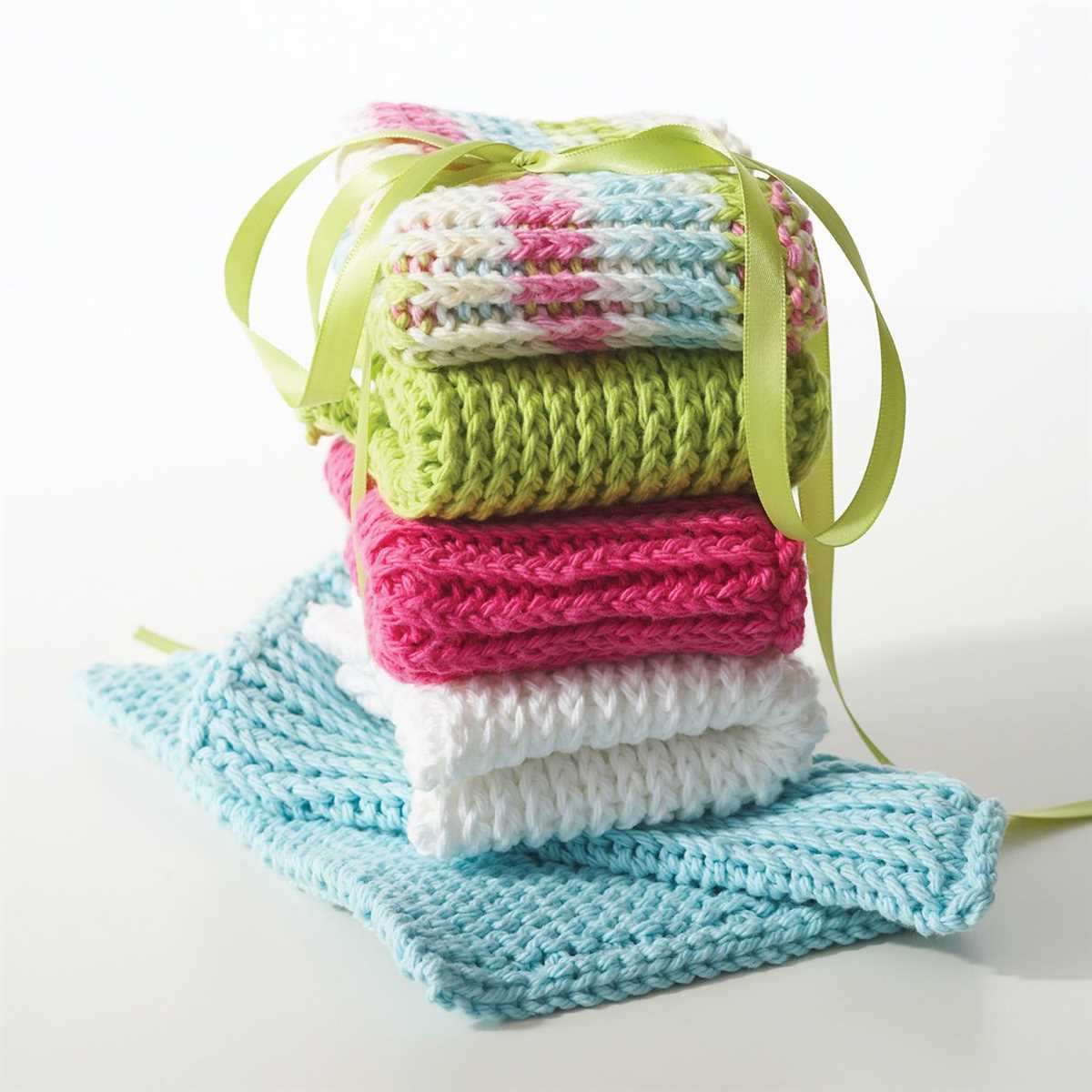 Lily sugar and cream dishcloth pattern knit