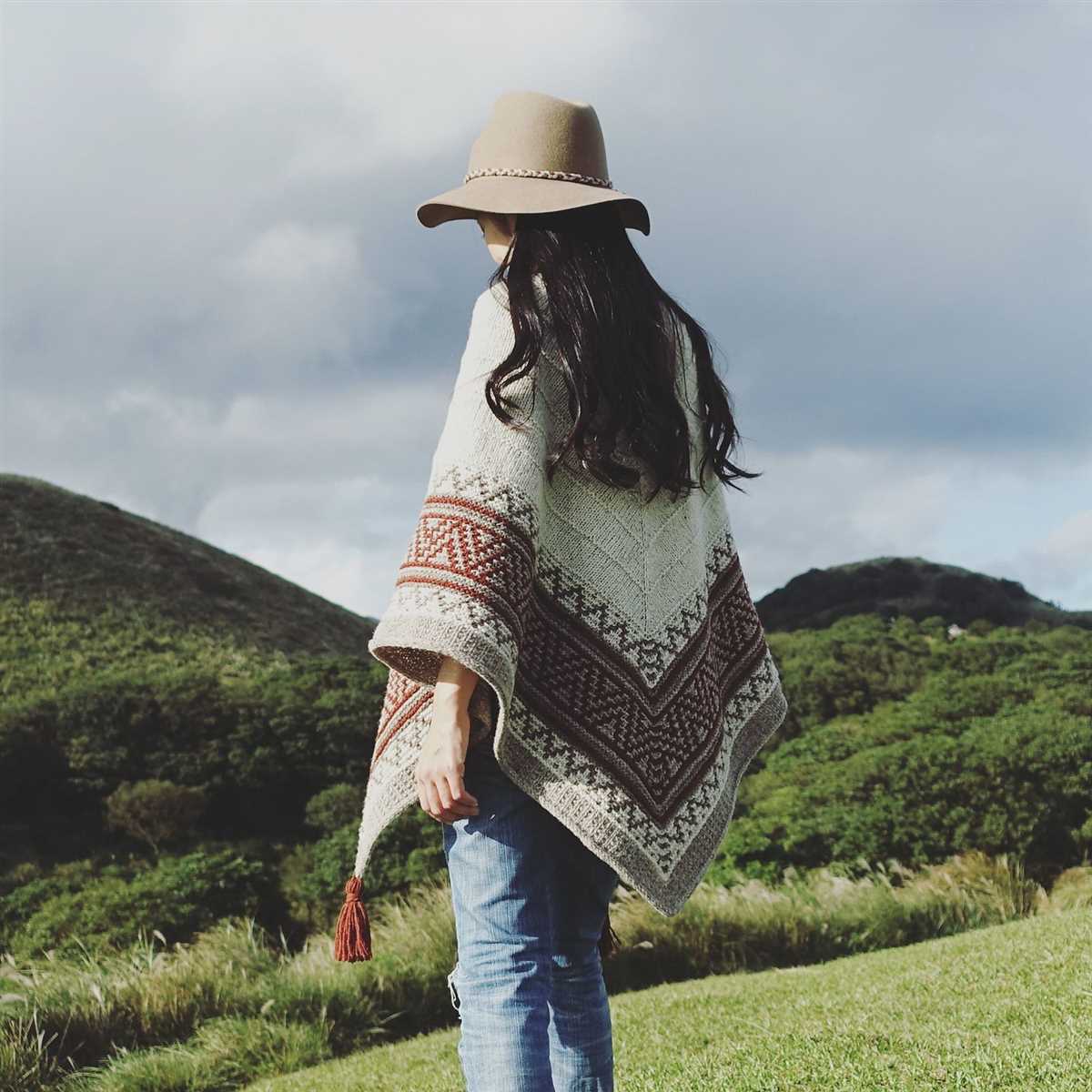 Mosaic shawl knit pattern