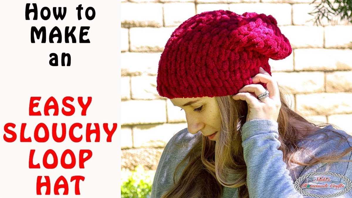 Easy slouchy hat knitting pattern straight needles