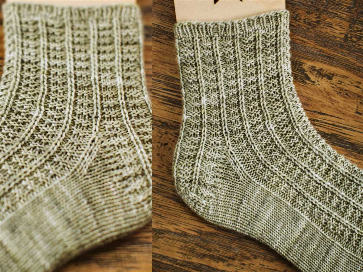 Easy wool sock knitting pattern