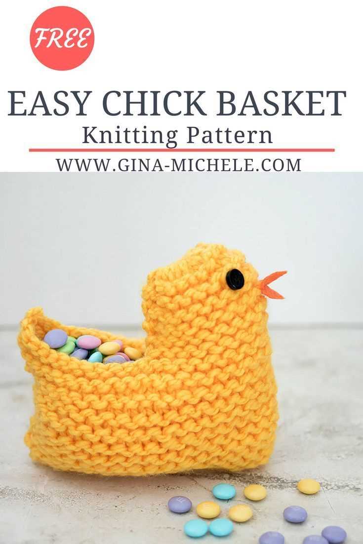Free knitting pattern easter chick
