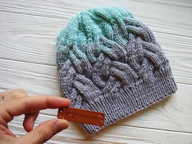 Knitted cable hat pattern