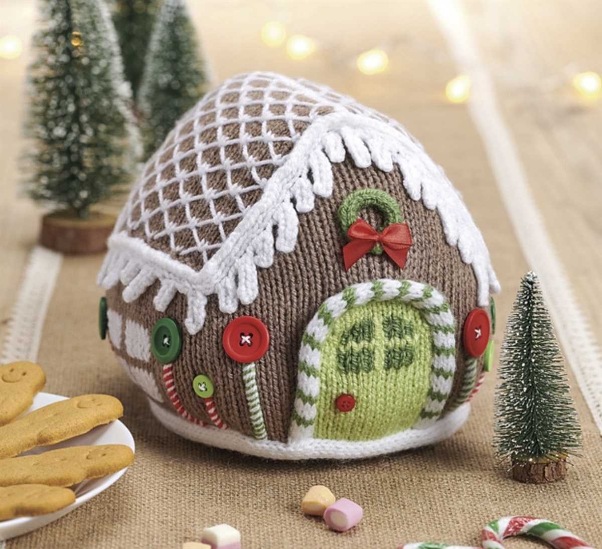 Knitted house pattern