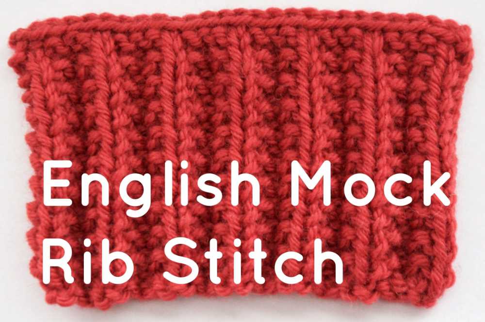 Knitting rib pattern