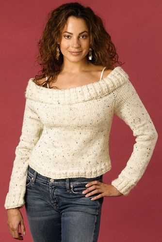 Off the shoulder jumper knitting pattern