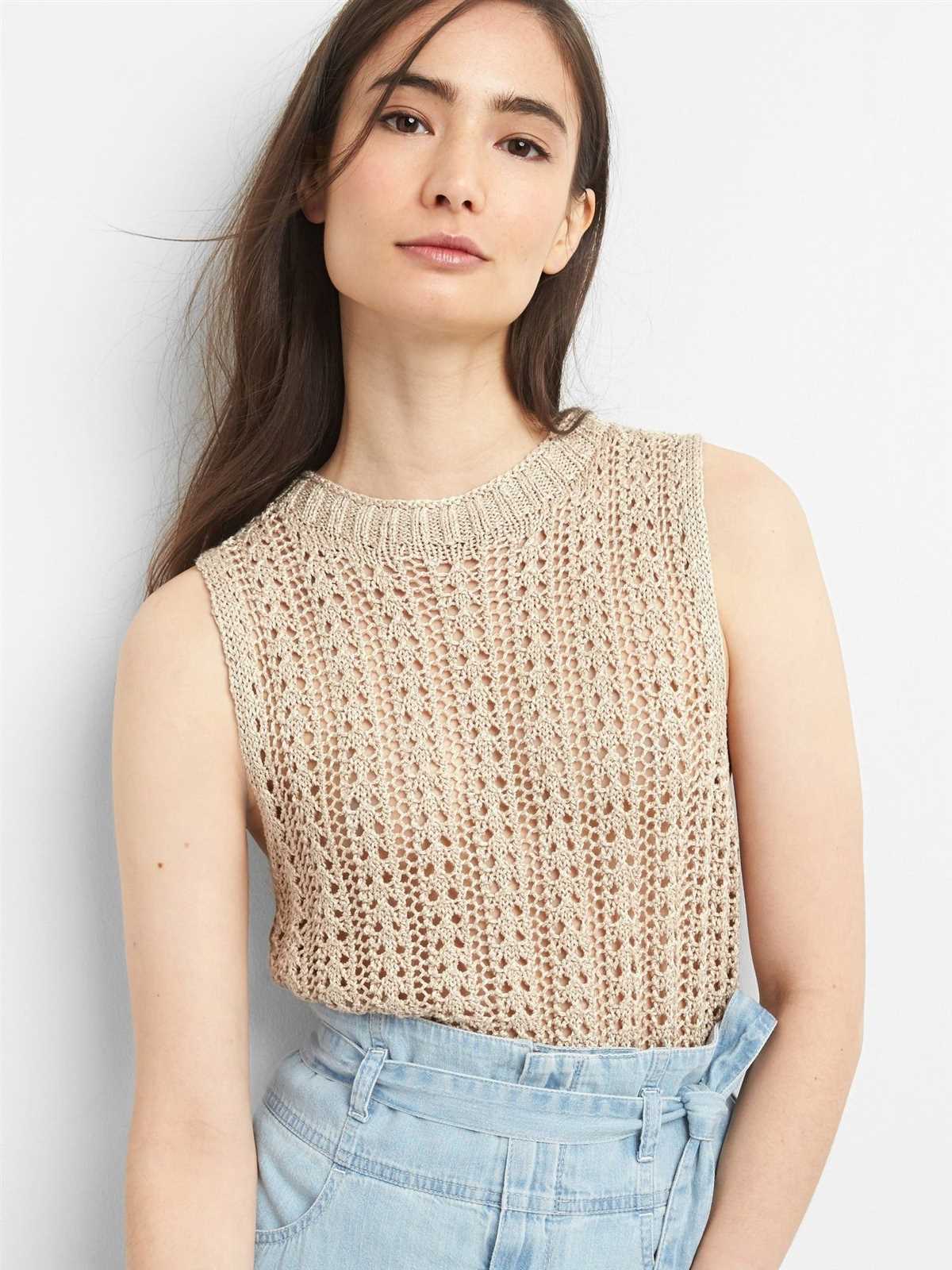 Easy knit sleeveless top pattern