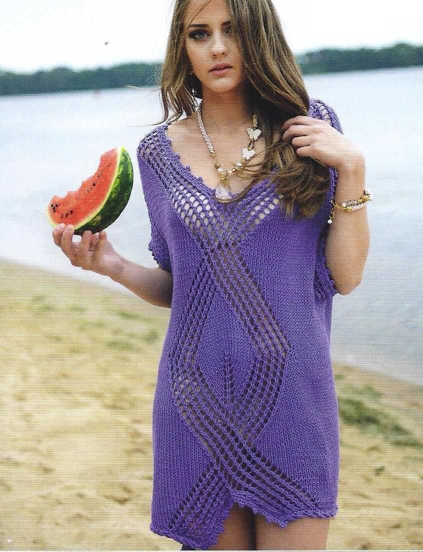 Sleeveless tunic knitting pattern
