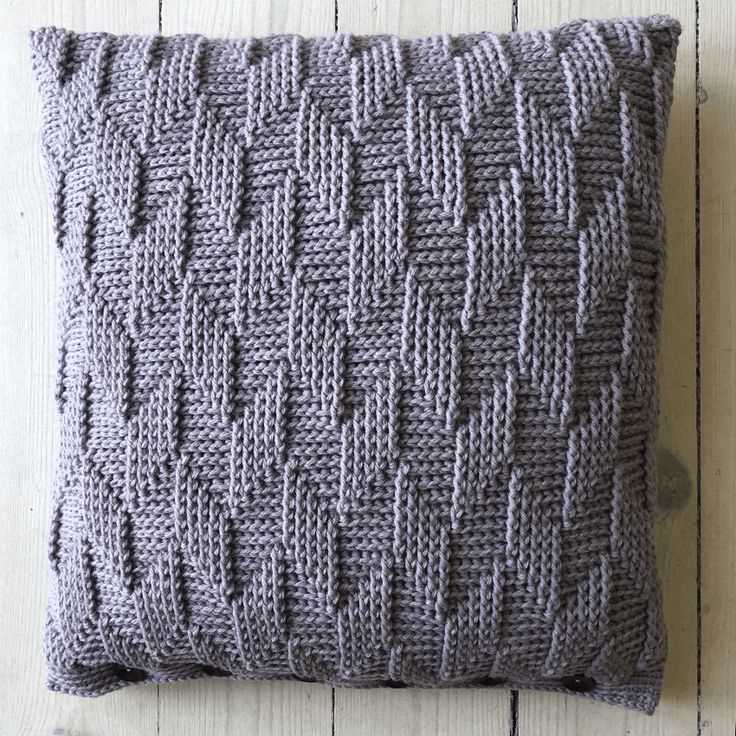 Basket weave knit pillow pattern