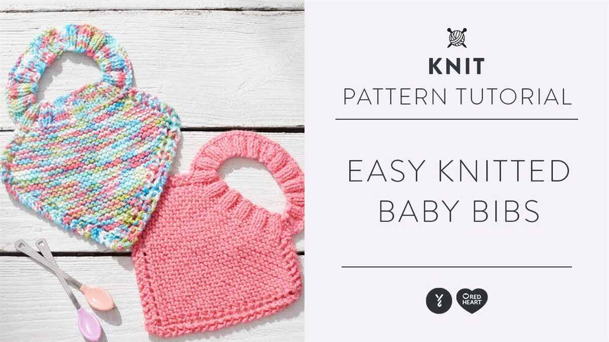 Knitted bib pattern
