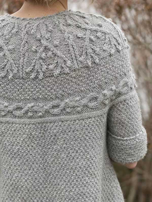 Bobble sleeve cardigan knitting pattern