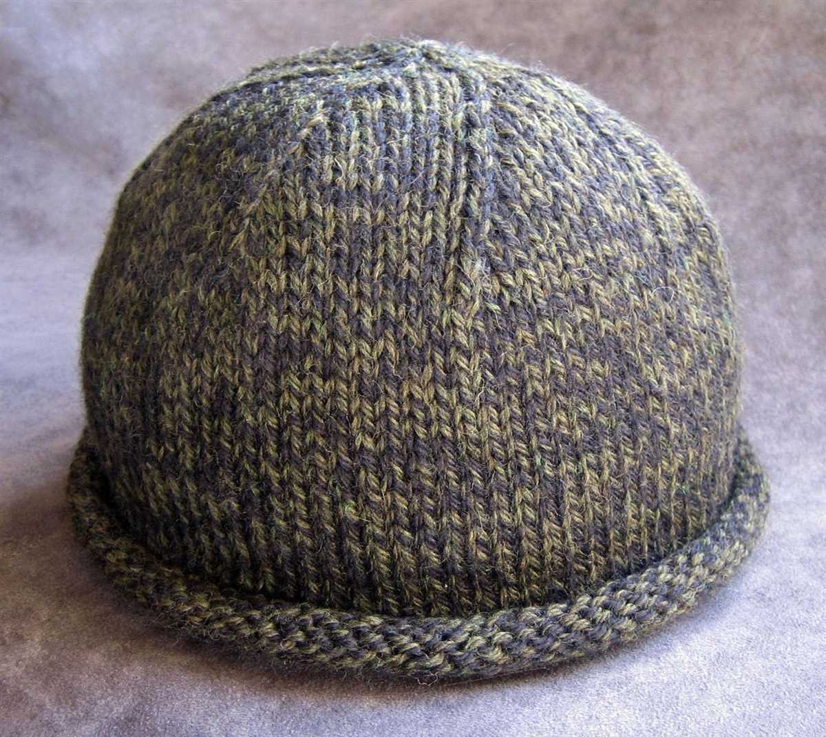 Knitted rolled brim hat pattern free
