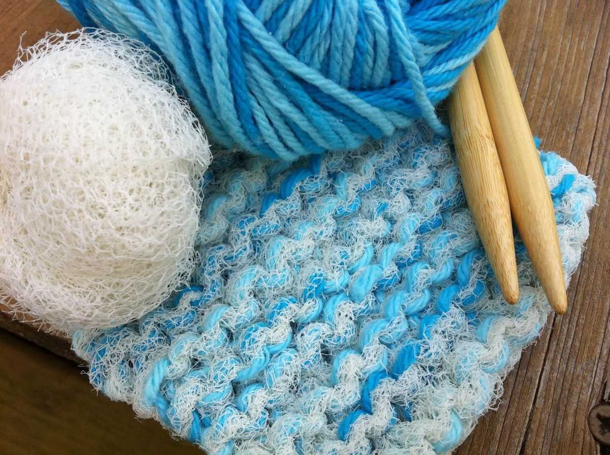 Knitted dish scrubber pattern