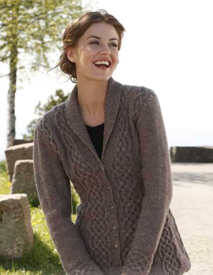 Cabled cardigan knitting pattern free