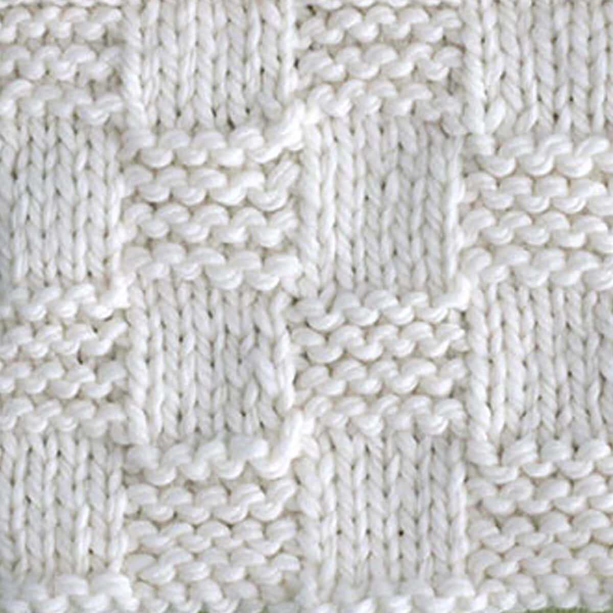 Checkered knit sweater pattern