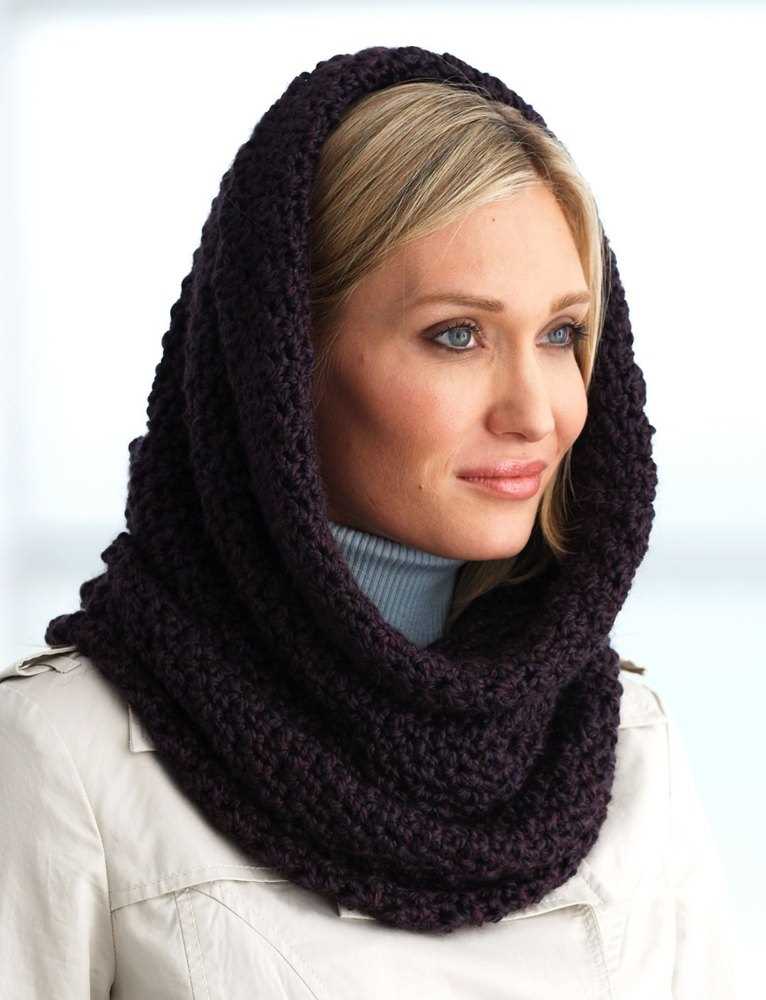 Knitted hooded cowl free pattern