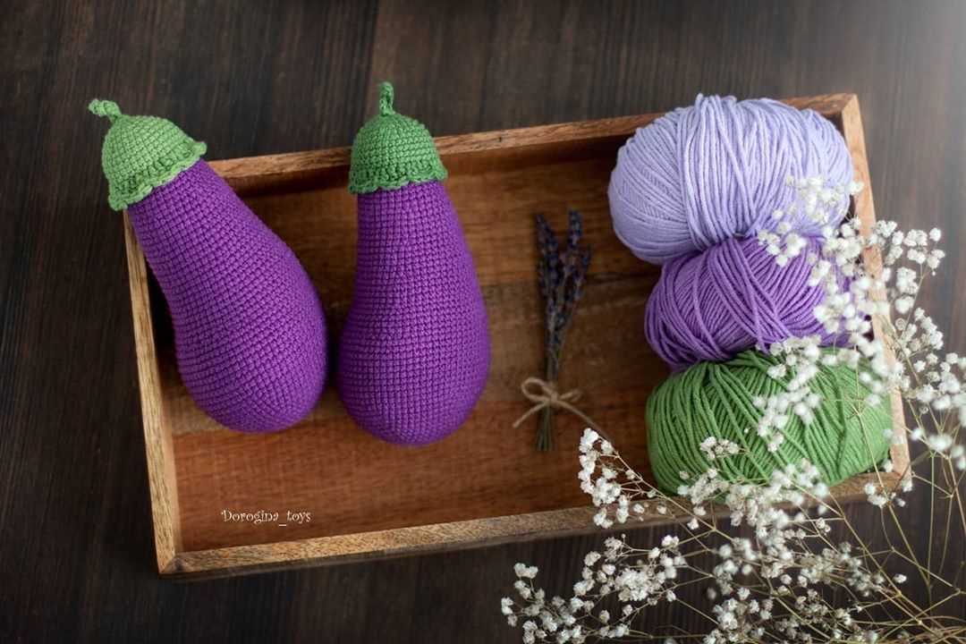 Knitted vegetables pattern free
