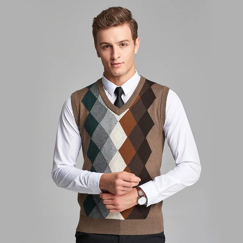 Free knitting pattern v neck vest men's