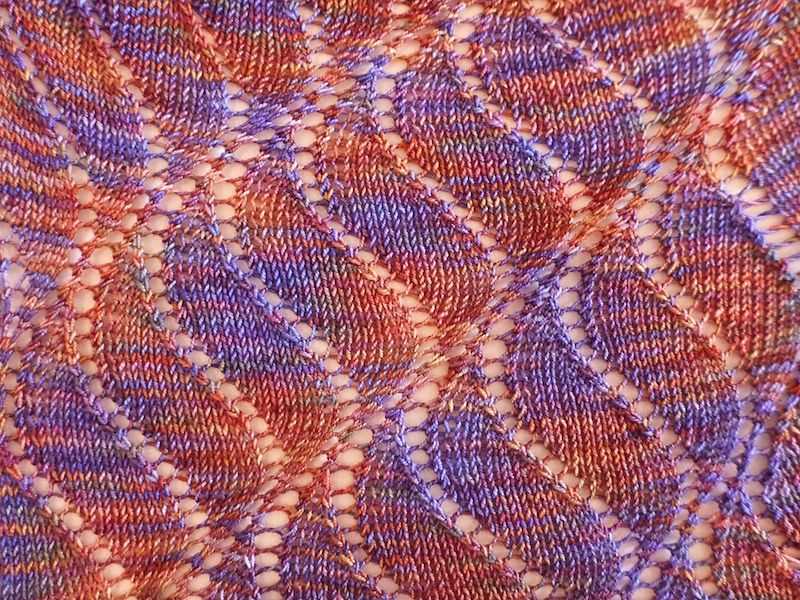 Print of the wave knitting pattern
