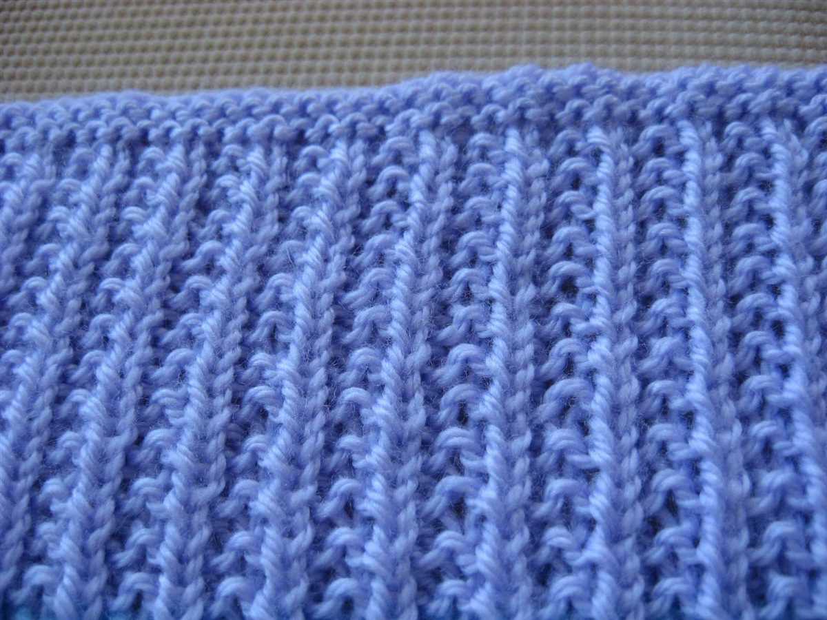 Rib knit pattern