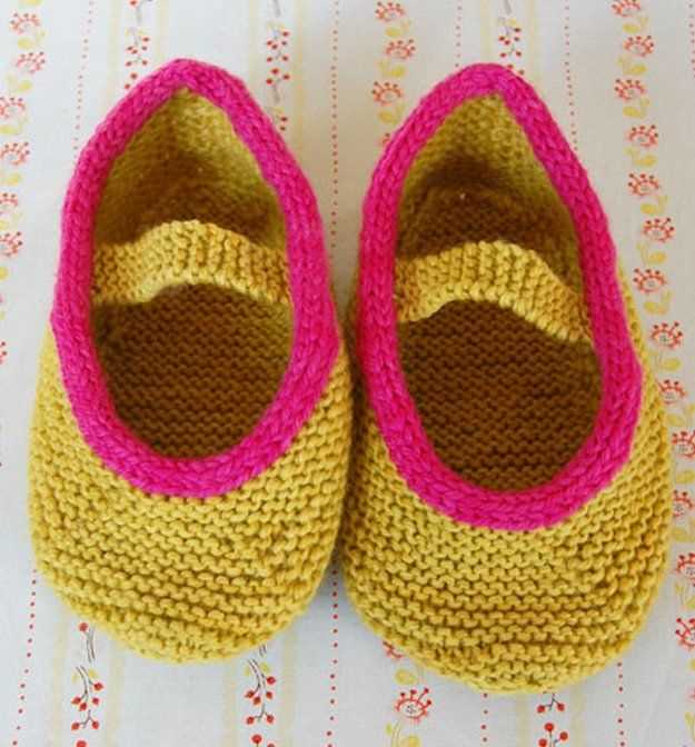Pattern for knitted slippers free