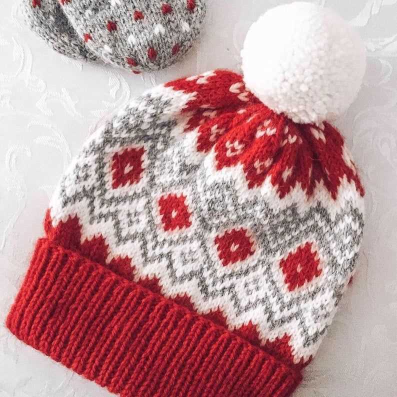 Christmas beanie knitting pattern