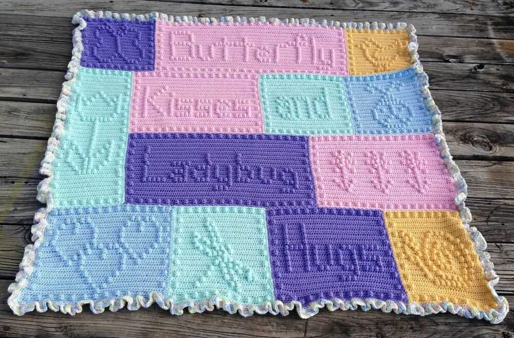 Popcorn blanket knitting pattern