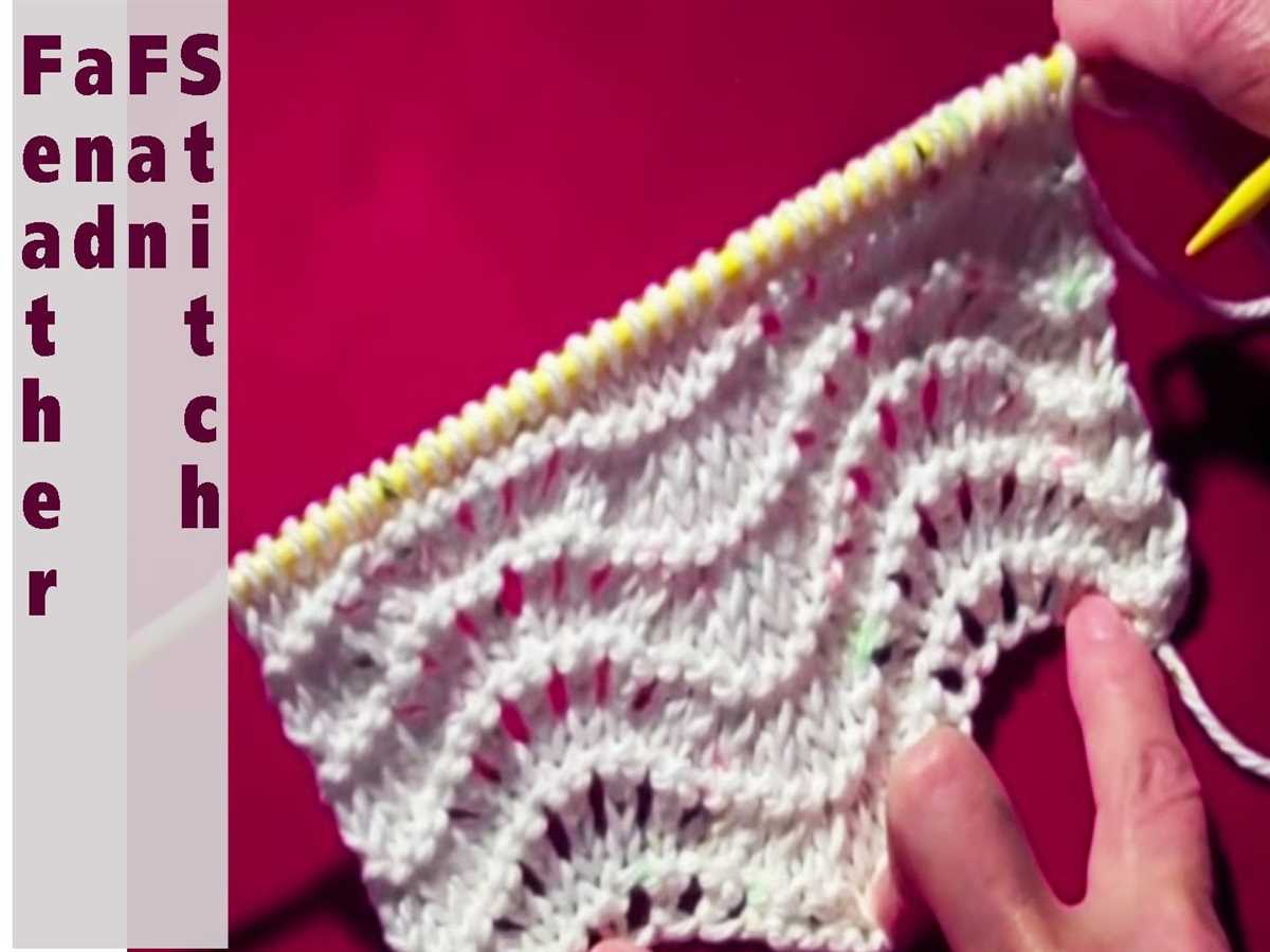 Feather knitting pattern