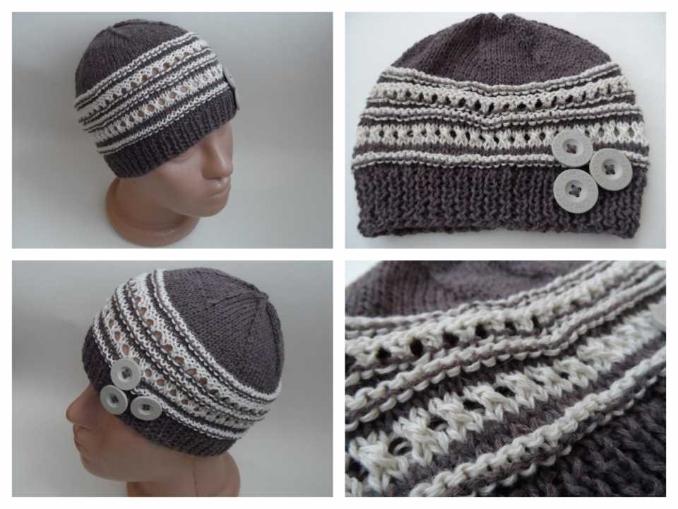 Double layer knitted hat pattern