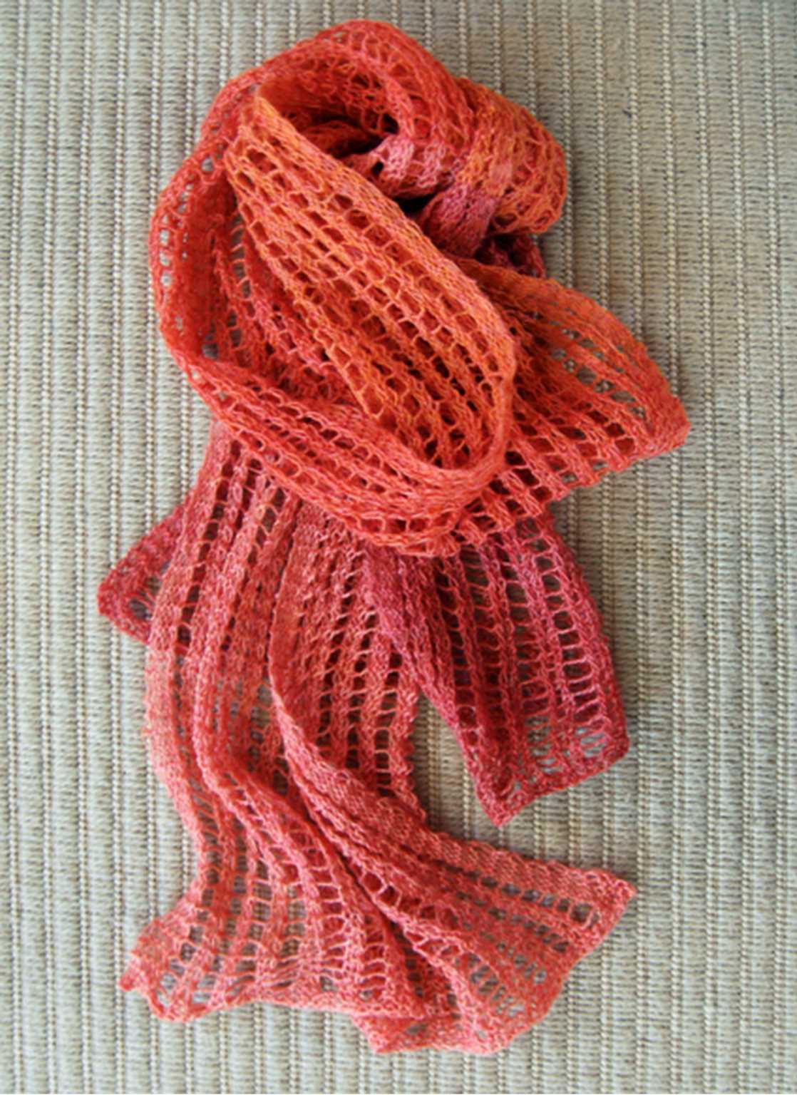 Easy knit lace scarf pattern free