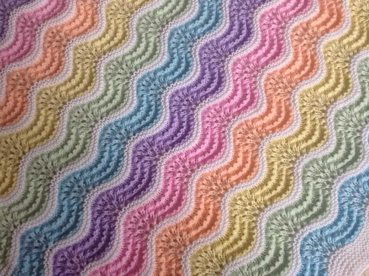 Wavy knit blanket pattern