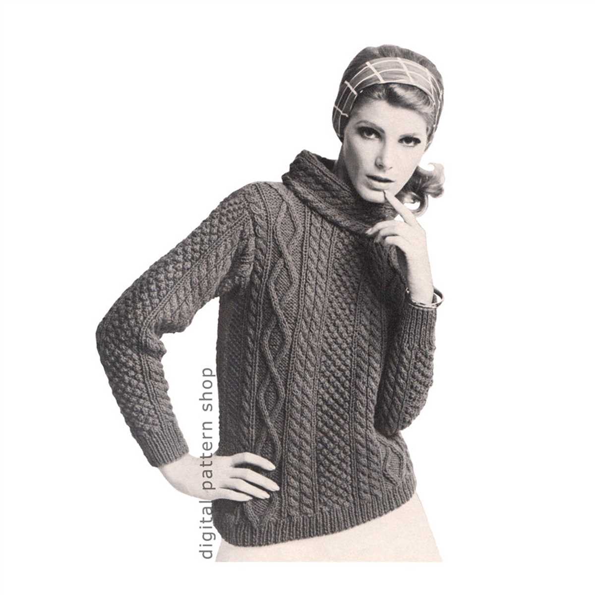 Womens cable knit sweater pattern